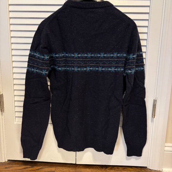 Jcrew Navy Wool Sweater size Large - Picture 2 of 2